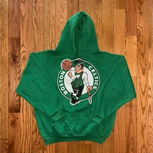 Boston Celtics Big Logo Dodger Vintage Hoodie Size Large